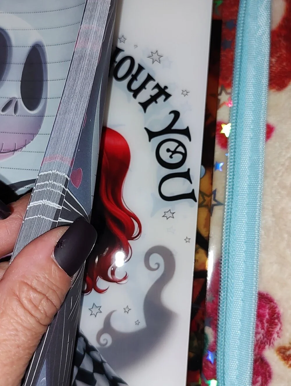 New! A5 Jack & Sally Acrylic Shaker Notebook With Paper